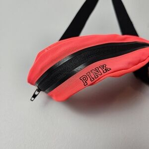 ✨️ 4/$12 ✨️PINK Victoria Secret Slim Adjustable Waist Bag Pink Black Mesh Active